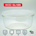 Round Microwavable Transparent Glass Crisper